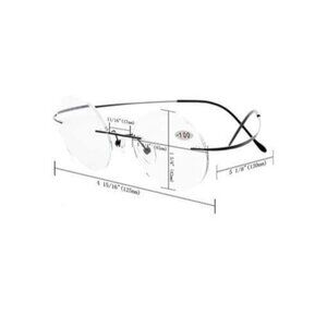Eyekepper Titanium Rimless Round Reading Glasses Circle Readers Gold +0.75 98448